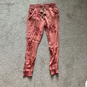 Pink floral billabong pants